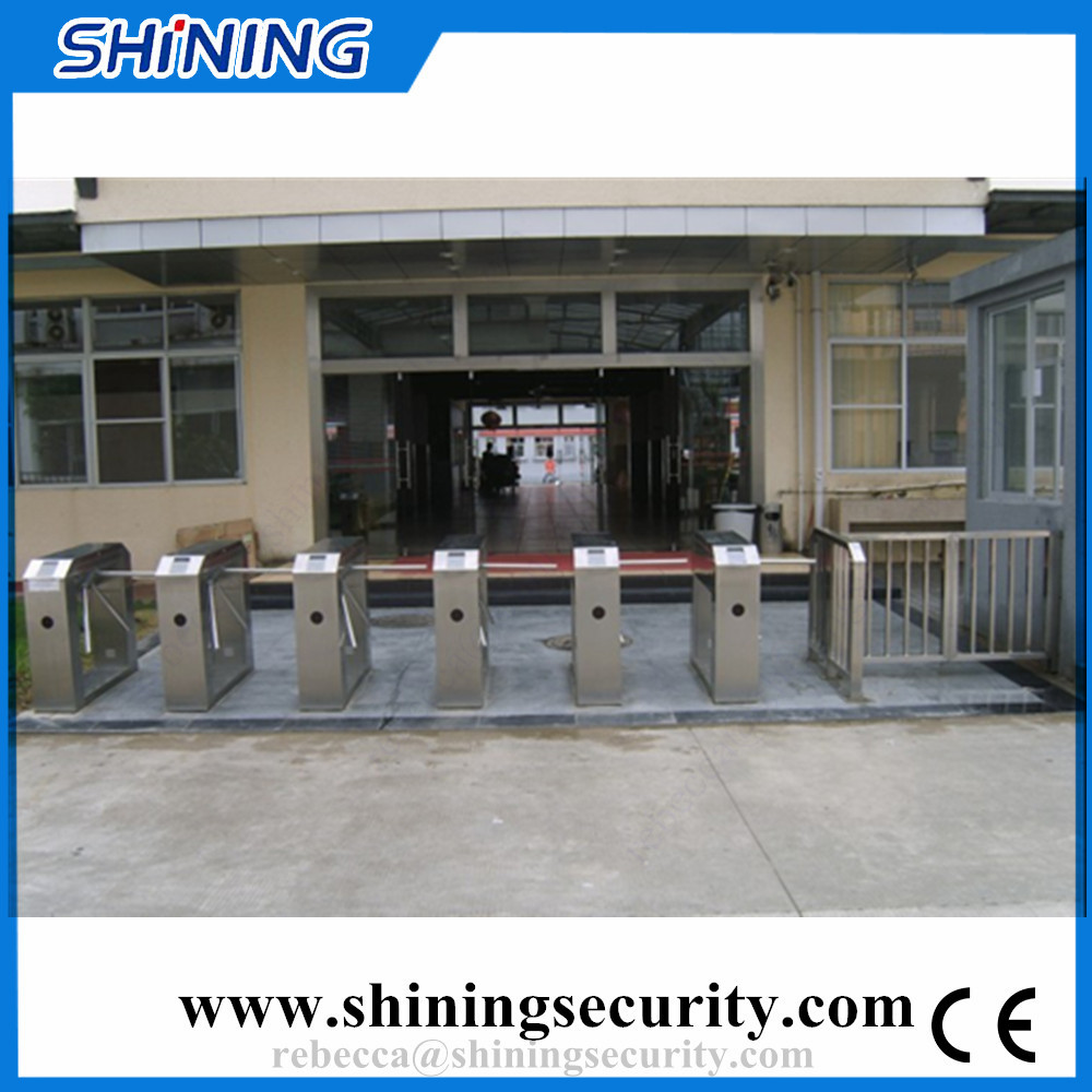 bank tripod turnstile with card reader fingerprint face machice